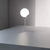Lampada Scrivania Ramo Con Sfera E27 Argento Lucido Luce Tavolo Minimal Led 10236