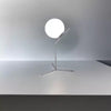 Lampada Scrivania Ramo Con Sfera E27 Argento Lucido Luce Tavolo Minimal Led 10236