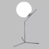 Lampada Scrivania Ramo Con Sfera E27 Argento Lucido Luce Tavolo Minimal Led 10236