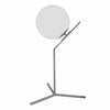 Lampada Scrivania Ramo Con Sfera E27 Argento Lucido Luce Tavolo Minimal Led 10236