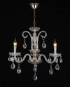 Lampadario A 3 Bracci Classico A Sospensione Lampada Impero Barocco Cristalli 92471