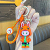 1 PORTACHIAVI CON PERSONAGGIO CARTONI ANIMATI LABUBU RESISTENTE IN SILICONE PLASTICA