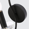 Applique Lampada Da Parete A Candela E14 A Spirale Singola Nero Design Elegante 00521