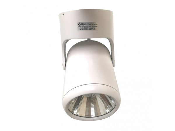 Faretto Orientabile Track Spotlight 15w Bianco Supporto Muro Soffitto Luce 4000k 86142