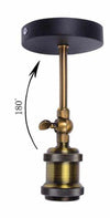 Applique Da Parete Lampada Vintage Industriale Luce Regolabile Portalampada E27 13868