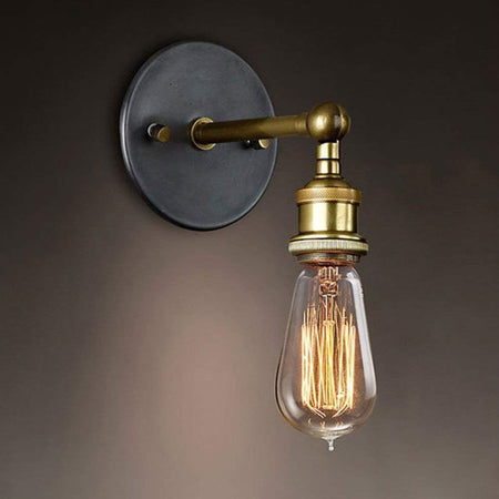 Applique Da Parete Lampada Vintage Industriale Luce Regolabile Portalampada E27 13868