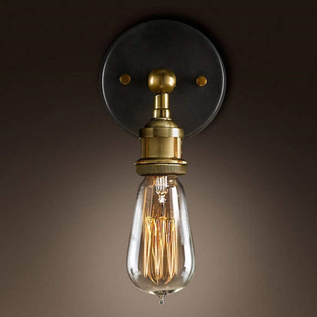 Applique Da Parete Lampada Vintage Industriale Luce Regolabile Portalampada E27 13868