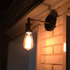 Applique Da Parete Lampada Vintage Industriale Luce Regolabile Portalampada E27 13868