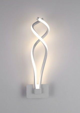 Applique Led Da Parete 18w Moderna Intrecciato Bianco Lampada Luce Naturale 00107