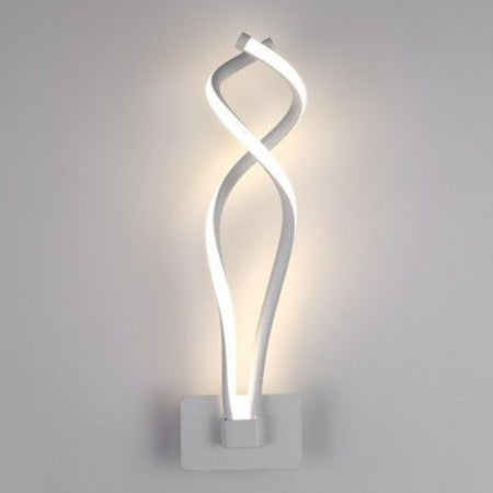 Applique Led Da Parete 18w Moderna Intrecciato Bianco Lampada Luce Naturale 00107