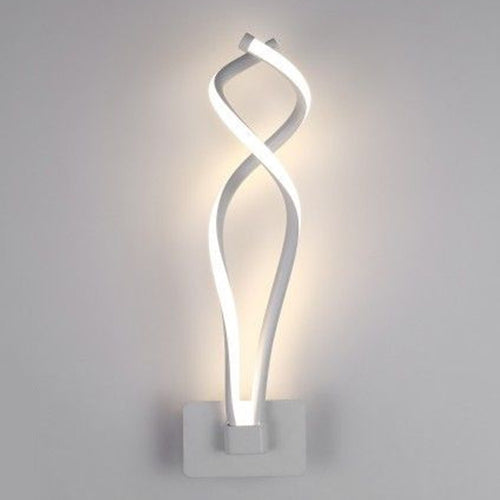 Applique Led Da Parete 18w Moderna Intrecciato Bianco Lampada Luce Naturale 00107