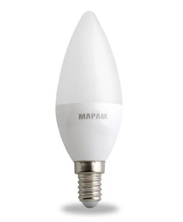 Lampadina Led Oliva Opaco Attacco E14 3 Watt Luce Fredda 6500k Alta Qualità 00517