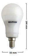 Lampadina Led Attacco E14 Bulbo A55 7 Watt Luce Naturale 4500k Alta Qualità 00326
