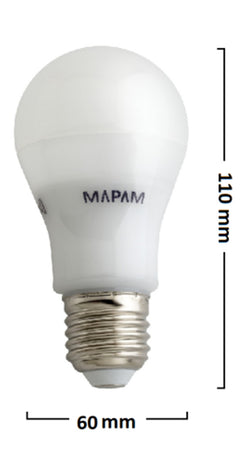 Lampadina Led E27 Bulbo A60 9w Attacco Grande Globo Luce Naturale Alta Qualità 00333