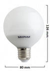 Lampadina Led E27 Globo G80 8w Luce Calda 3000k Bulbo Sfera Palla Alta Qualità 00159