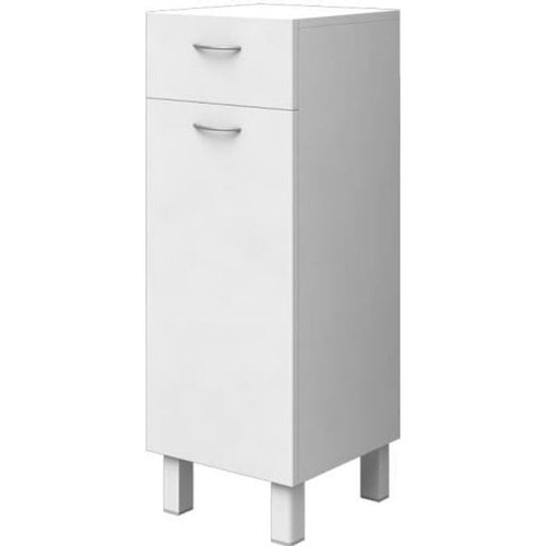 ESSENZIALE - Contenitore 1 anta 1 cassetto - Bianco - L 30 cm