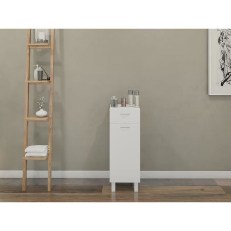 ESSENZIALE - Contenitore 1 anta 1 cassetto - Bianco - L 30 cm