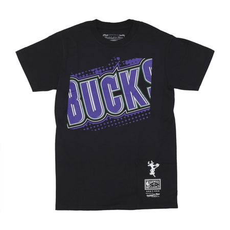 MITCHELL &amp; NESS Maglietta Uomo Nba Big Face 7.0 Tee Milbuc Black da uomo