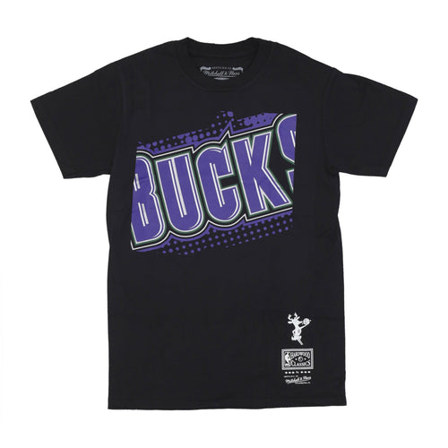 MITCHELL & NESS Maglietta Uomo Nba Big Face 7.0 Tee Milbuc Black da uomo