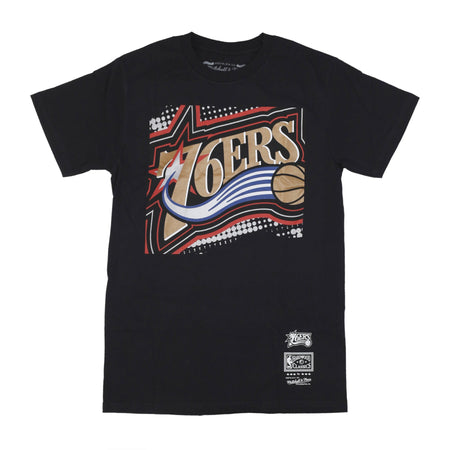 MITCHELL &amp; NESS Maglietta Uomo Nba Big Face 7.0 Tee Phi76e Black da uomo