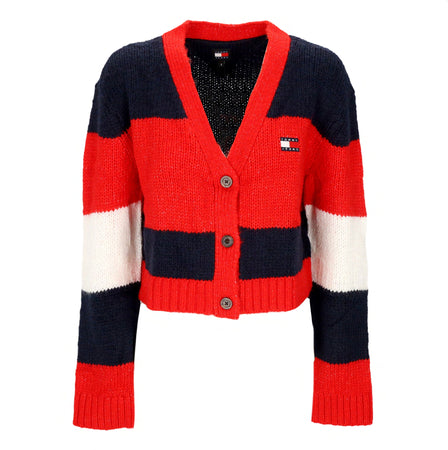 Tommy Hilfiger Cardigan Donna Colorblock Cardigan Dark Night Navy/stripe da donna