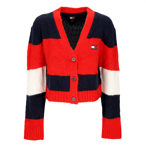 Tommy Hilfiger Cardigan Donna Colorblock Cardigan Dark Night Navy/stripe da donna