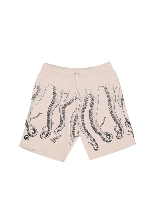 OCTOPUS Pantalone Corto Tuta Uomo Outline Sweatshorts Black/dustywhite da uomo