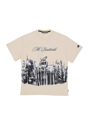 IUTER Maglietta Uomo Skyline Tee X Club Dogo Dusty White da uomo