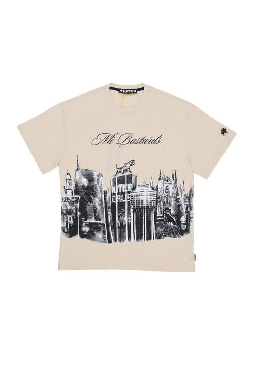 IUTER Maglietta Uomo Skyline Tee X Club Dogo Dusty White da uomo