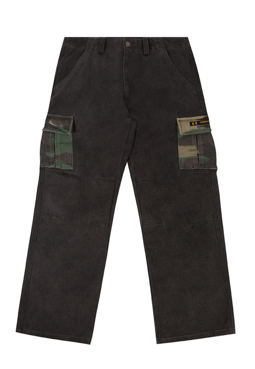 THE HUNDREDS Pantalone Lungo Uomo Heights Cargo Pants Black da uomo
