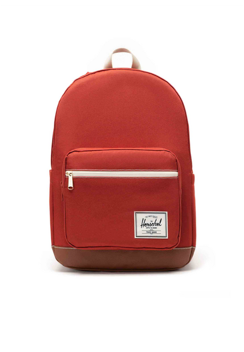 HERSCHEL Zaino Unisex Pop Quiz Backpack Red Ochre/tan/white Stitch da uomo