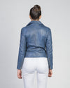 Giselle - Chiodo Donna Blu in vera pelle