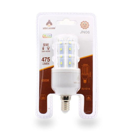 Lampadina Led E14 5w 3u Jn06 Luce Tubolare Tubo Lineare Luce Fredda 6500k 475lm 87149