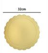 Set 2 Pz Base Per Torta Rotonda Piatto Sottotorta Dorato 32 Cm Con Bordino 31165