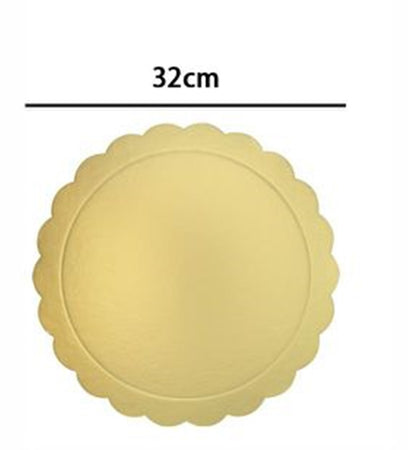 Set 2 Pz Base Per Torta Rotonda Piatto Sottotorta Dorato 32 Cm Con Bordino 31165