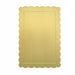 Set 2pz Base Per Torta Rettangolare Piatto Sottotorta Dorato 30x40cm Con Bordino 31157
