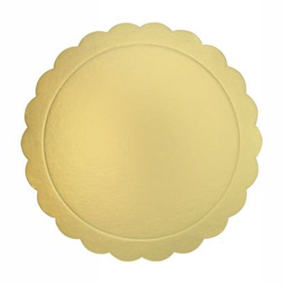 Set 3 Pz Base Per Torta Rotonda Piatto Sottotorta Dorato 24 Cm Con Bordino 31161