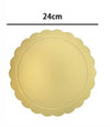 Set 3 Pz Base Per Torta Rotonda Piatto Sottotorta Dorato 24 Cm Con Bordino 31161