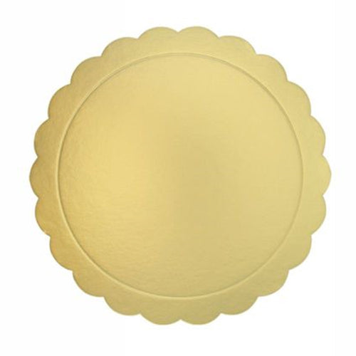 Set 3 Pz Base Per Torta Rotonda Piatto Sottotorta Dorato 26 Cm Con Bordino 31162
