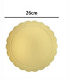 Set 3 Pz Base Per Torta Rotonda Piatto Sottotorta Dorato 26 Cm Con Bordino 31162