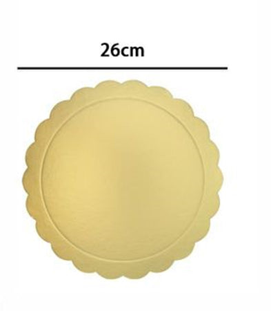 Set 3 Pz Base Per Torta Rotonda Piatto Sottotorta Dorato 26 Cm Con Bordino 31162