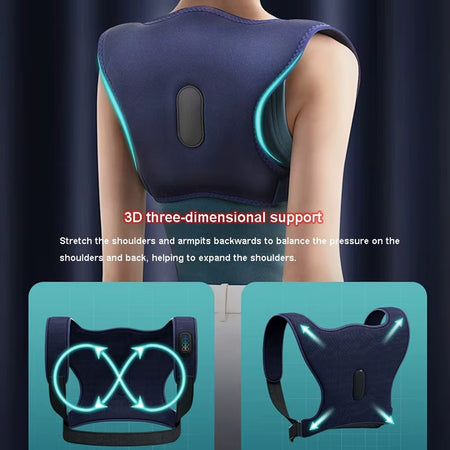 Massaggiatore Wireless Riscaldante Per Schiena Spalle 3 Livelli Sollievo Dolore