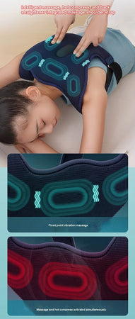 Massaggiatore Wireless Riscaldante Per Schiena Spalle 3 Livelli Sollievo Dolore