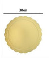 Set 2 Pz Base Per Torta Rotonda Piatto Sottotorta Dorato 30 Cm Con Bordino 31164