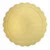 Set 2 Pz Base Per Torta Rotonda Piatto Sottotorta Dorato 34 Cm Con Bordino 31166