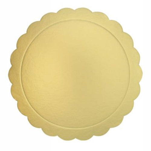 Set 2 Pz Base Per Torta Rotonda Piatto Sottotorta Dorato 34 Cm Con Bordino 31166