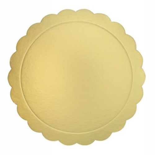 Set 2 Pz Base Per Torta Rotonda Piatto Sottotorta Dorato 36 Cm Con Bordino 31167