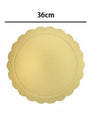 Set 2 Pz Base Per Torta Rotonda Piatto Sottotorta Dorato 36 Cm Con Bordino 31167
