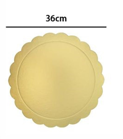 Set 2 Pz Base Per Torta Rotonda Piatto Sottotorta Dorato 36 Cm Con Bordino 31167