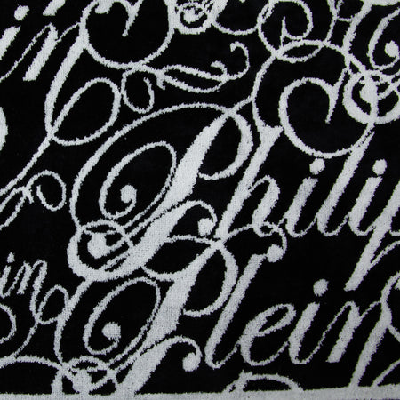 Philipp Plein Telo Bagno Script Moderno in Spugna